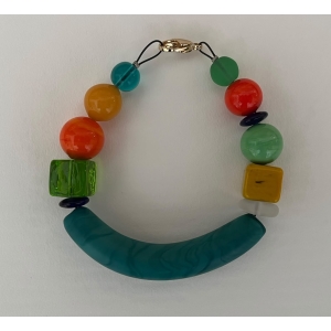 Bracelet / Narukvica - Murano matt & shine glass